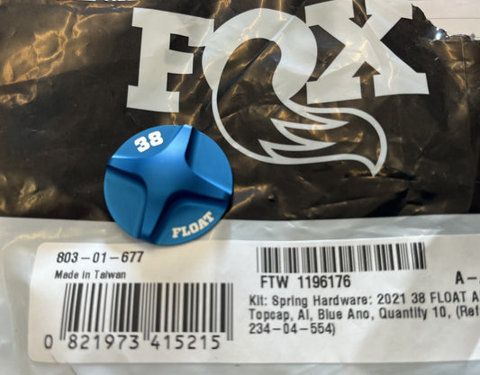 Fox Fork 38 Float Air Dust Cap Cover Blue (single)