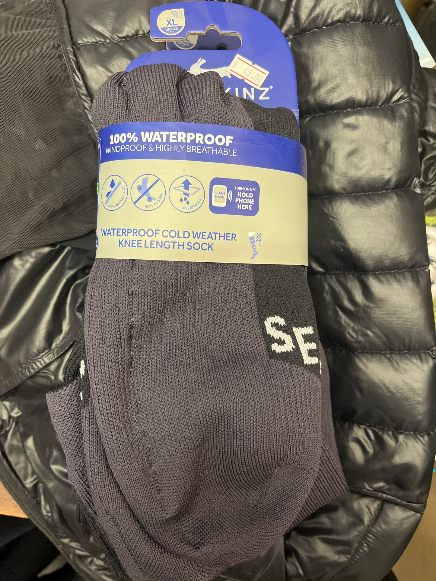 Sealskinz 100% Waterproof Cold Weather Knee Length Sock XL