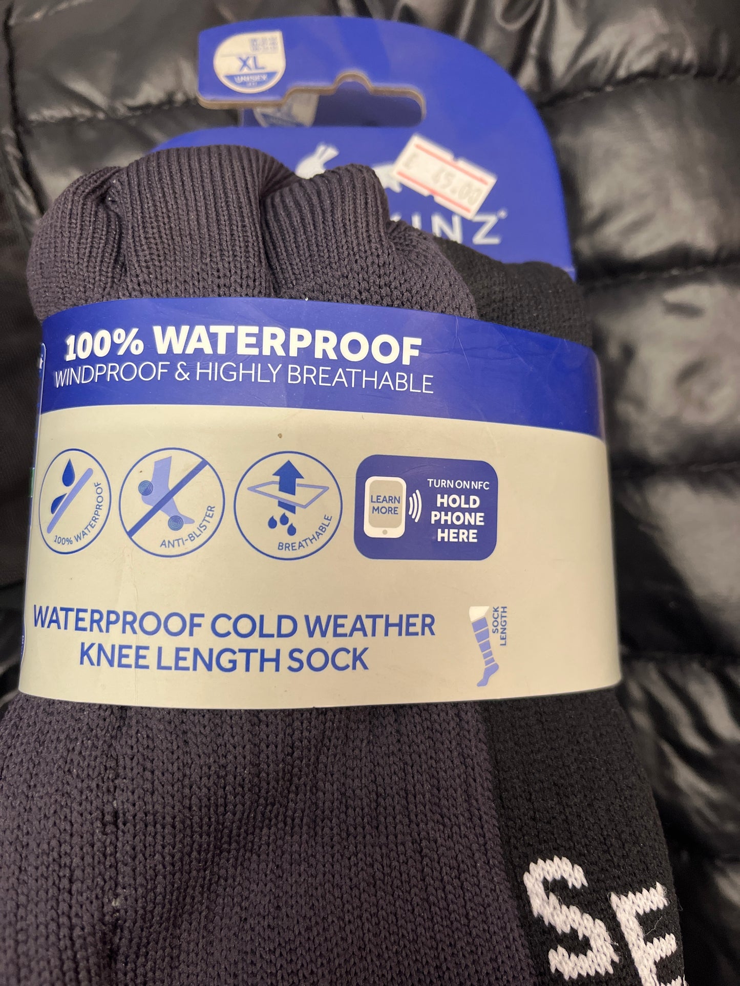 Sealskinz 100% Waterproof Cold Weather Knee Length Sock XL