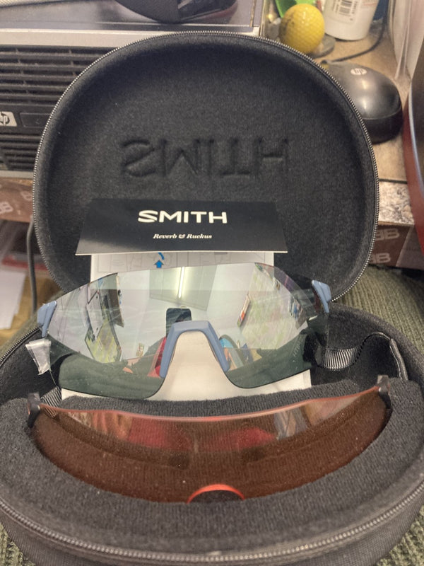 SMITH Optics REVERB Glasses. Matt Blue frame. Lens: Silver Mirror Chromapop